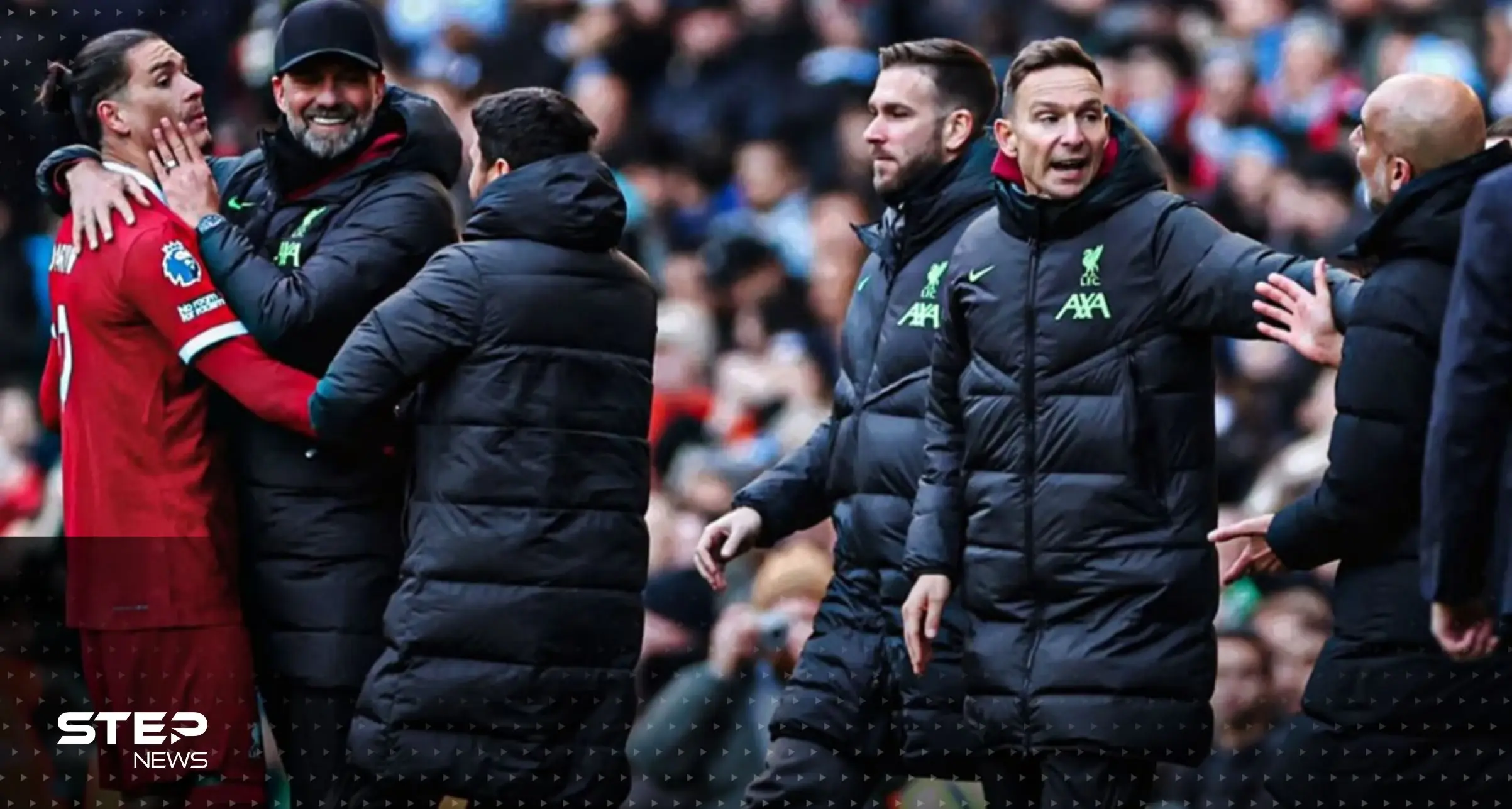 بالفيديو|| مشاجرة بين غوارديولا ومهاجم ليفربول.. وكلوب يتدخل: كلوب