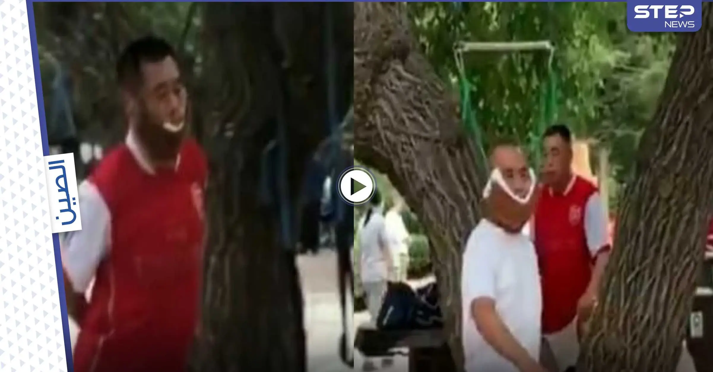 بالفيديو|| صينيون يمارسون طقوساً غريبة تقوم على ربط أعناقهم بجذوع الأشجار.. والسبب: الهندبالفيديو