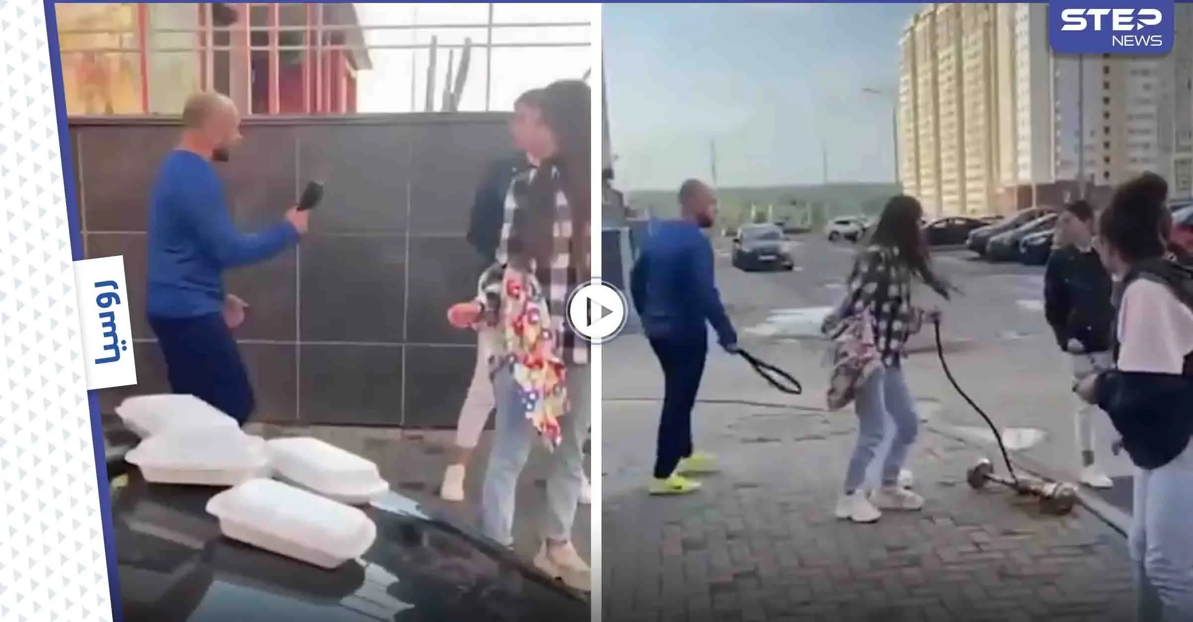 بالفيديو|| شاب غاضب يهاجم 3 فتيات يجلسنّ وسط الطريق لــ شرب النرجيلة ويشبعهنّ ضرباً بحزامه: شرب النرجيلة