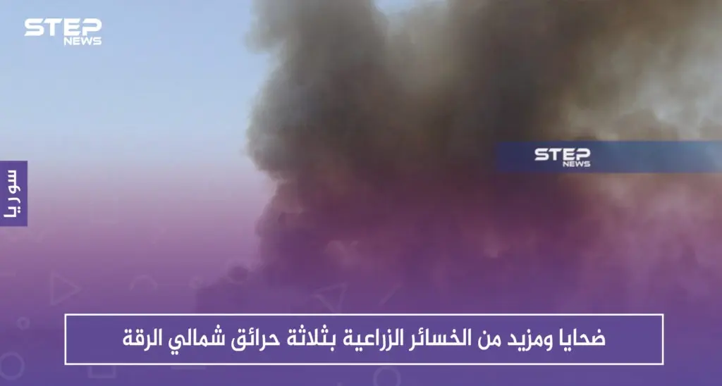 ضحايا ومزيد من الخسائر الزراعية بثلاثة حرائق شمالي الرقة: حرائق