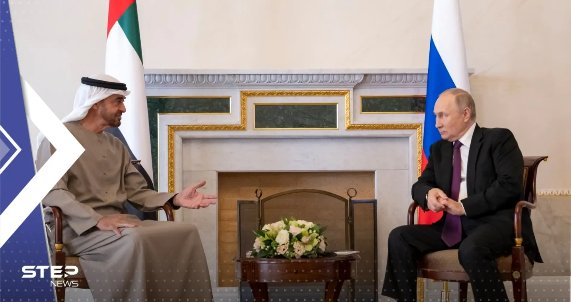 بالفيديو|| بوتين يشكر بن زايد باللغة العربية.. والمترجم يُسقط كلمة "مهمة" من حديثهما: بن زايد في روسيا