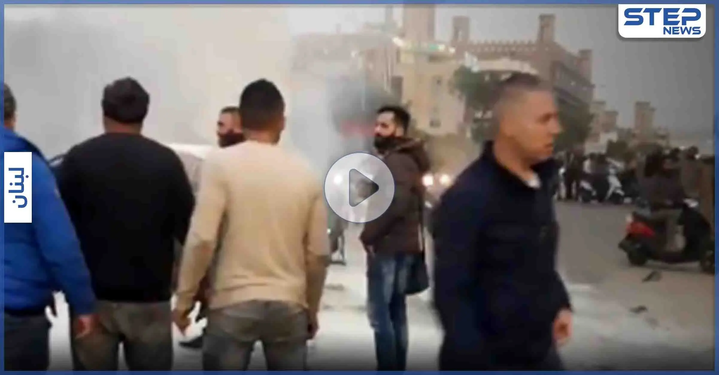 بالفيديو|| سائق أجرة لبناني يقدم على قطع طريق المطار ويحرق نفسه ومركبته: بالفيديو لبنان