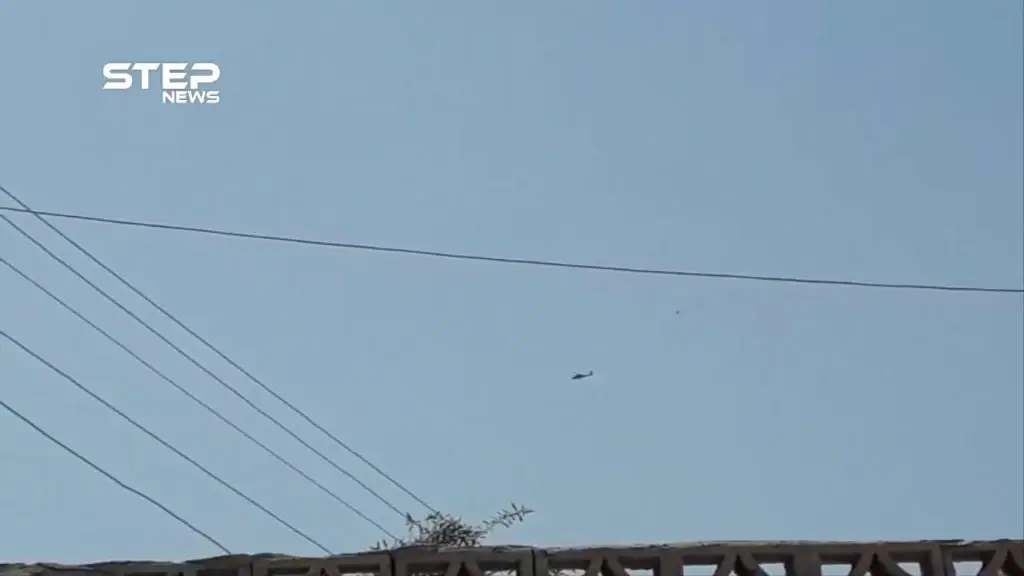 تحليق للطيران المروحي التابع للتحالف الدولي في سماء مدينة الطبقة وريفها: الفيديو