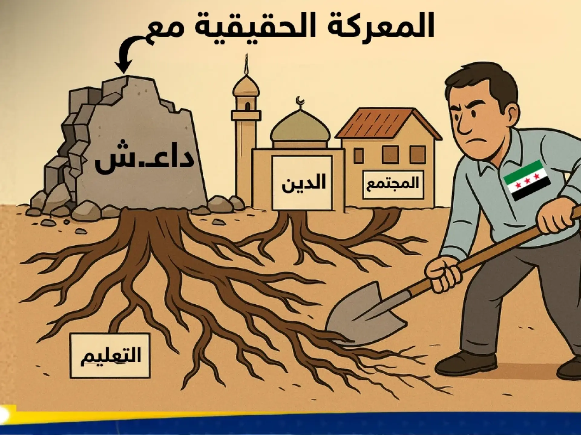 مقال رأي|| التعليم والدين والإعلام: أركان المواجهة الجديدة ضد التطرف في سوريا - رأي عدي الصالحي - وكالة ستيب نيوز