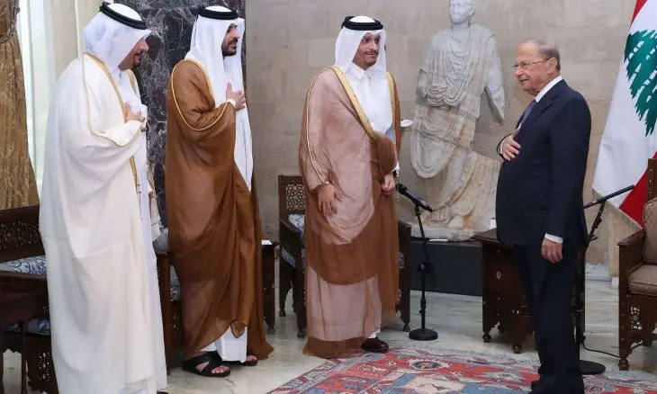 رئيس الوزراء القطري يصل بيروت ويبحث تشكيل الحكومة اللبنانية الجديدة: الحكومة اللبنانية الجديدة
