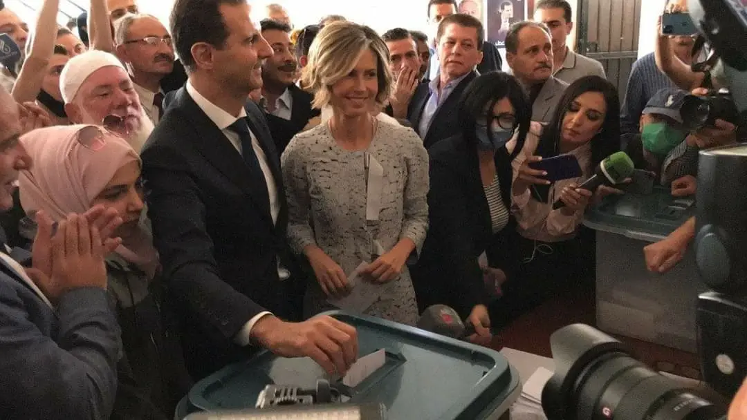 بشار الأسد يدلي بصوته في الانتخابات الرئاسية السورية في مدينة بريف دمشق تحمل رمزيةً خاصةً: دوما