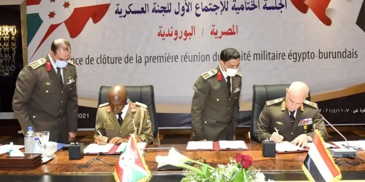 القوات المسلحة المصرية توقع اتفاقاً عسكرياً مع نظيرتها في بوروندي: بوربندي