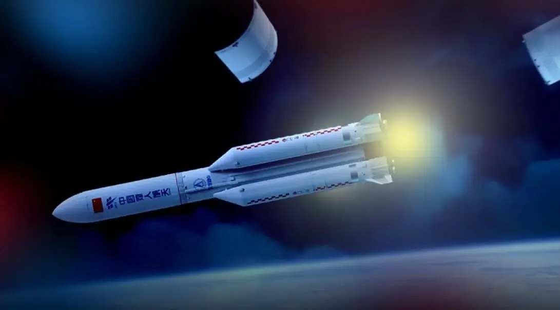 شاهد الصورة الأولى للصاروخ الصيني عقب خروجه عن السيطرة تماماً: الصاروخ الصيني