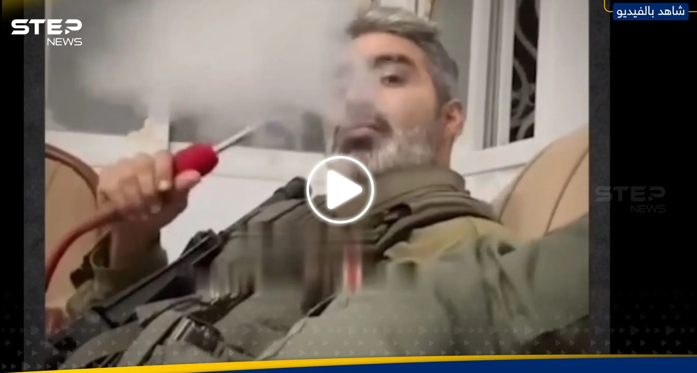 شاهد|| جنود إسرائيليون يدخنون "الشيشة" وهم يسخرون من فلسطينيين مكبلين: جنين