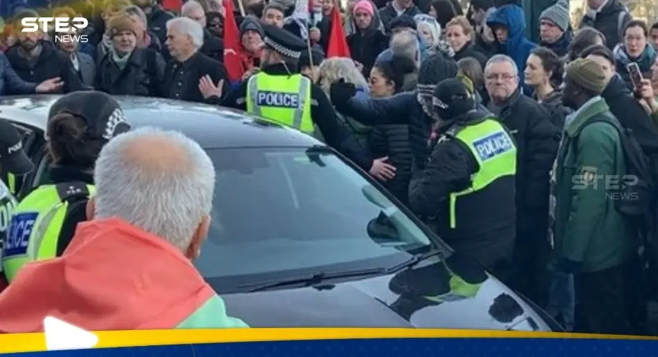 الشرطة الاسكتلندية تلقي القبض على امرأة سبعينية صدمت بسيارتها متظاهرين مؤيدين للفلسطينيين: تظاهرة مؤيدة للفلسطينيين