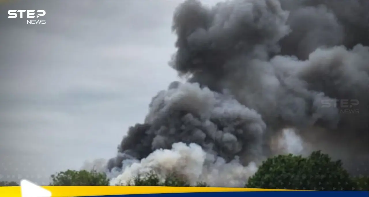 شاهد|| انفجارات عالية وحريق هائل في قاعدة سابقة لسلاح الجو الملكي البريطاني: بريطانيا