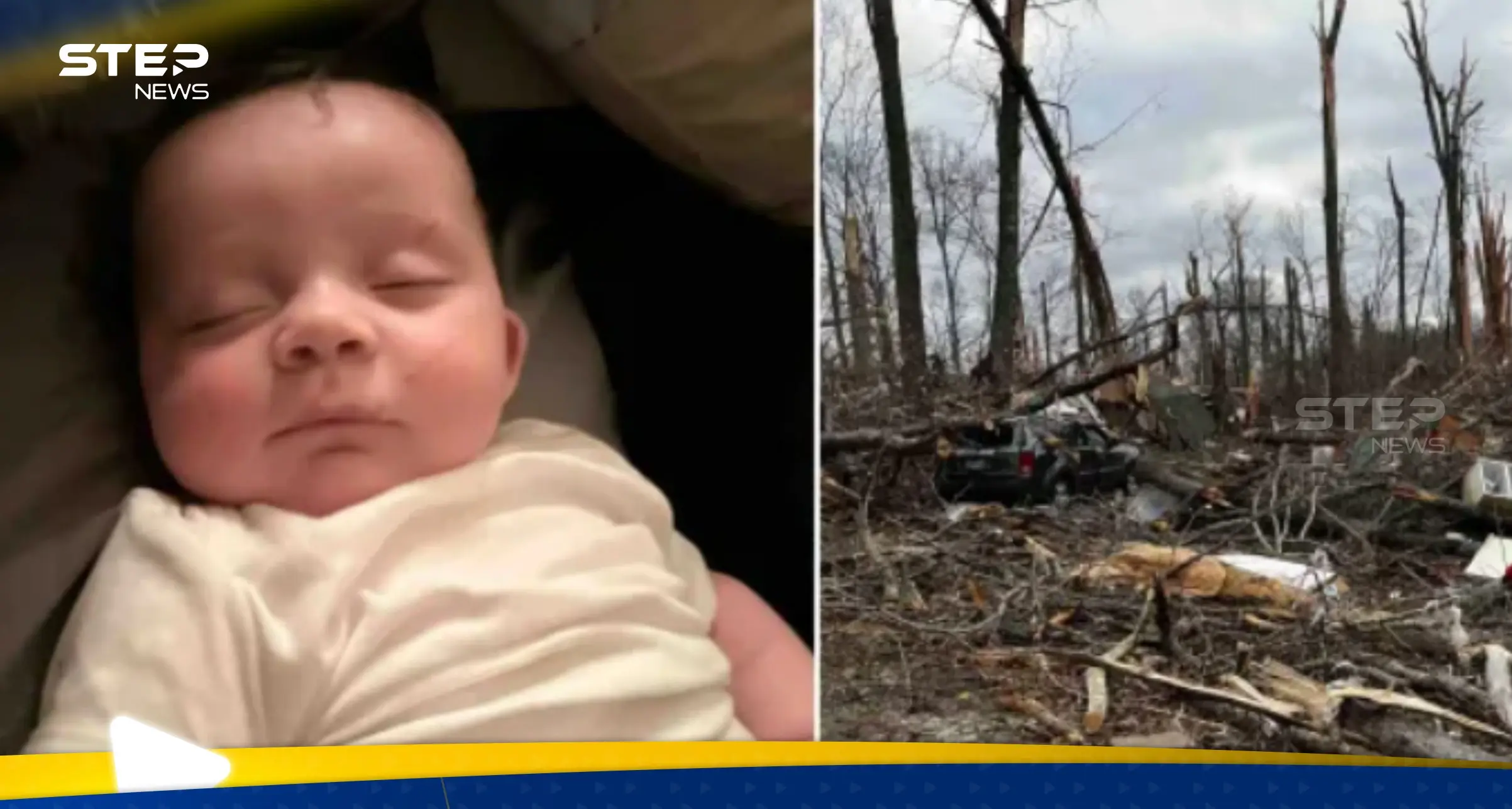 إعصار "مميت" يخلع طفلاً من سريره ليجدوه معلقاً على شجرة: طفل