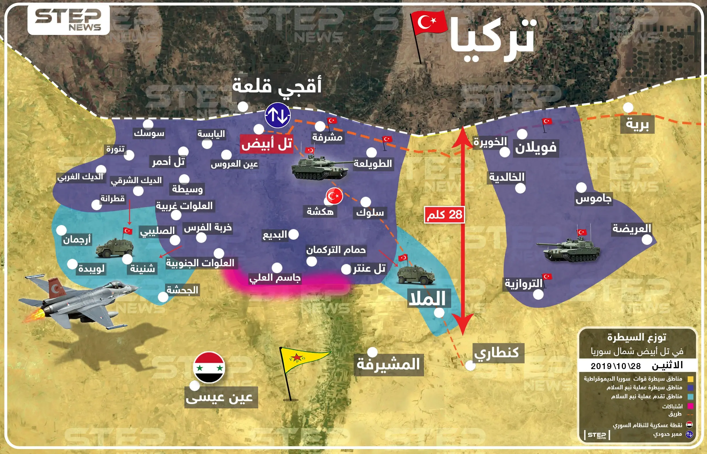 أبرز نقاط تقدم "فصائل المعارضة" والتطورات الميدانية شرق الفرات: قوات المعارضة