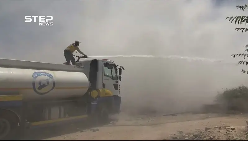 المشاهد الأولى للغارات التي استهدف مدينة معرة النعمان جنوبي إدلب أسفرت عن قتلى وجرحى: سلايد رئيسي