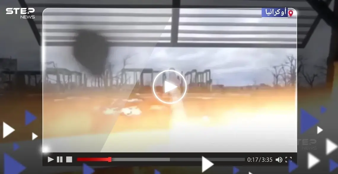 من قمرة القيادة.. شاهد كيف نجت دبابة روسية وطاقمها من قذيفة أوكرانية مباشرة: دبابة روسية