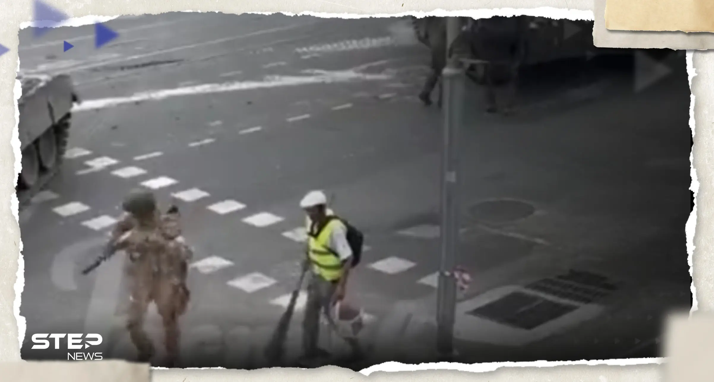 بالفيديو|| عامل نظافة يصبح حديثًا للعالم خلال صراع فاغنر والقوات الروسية.. شاهد ماذا فعل: تمرد فاغنر