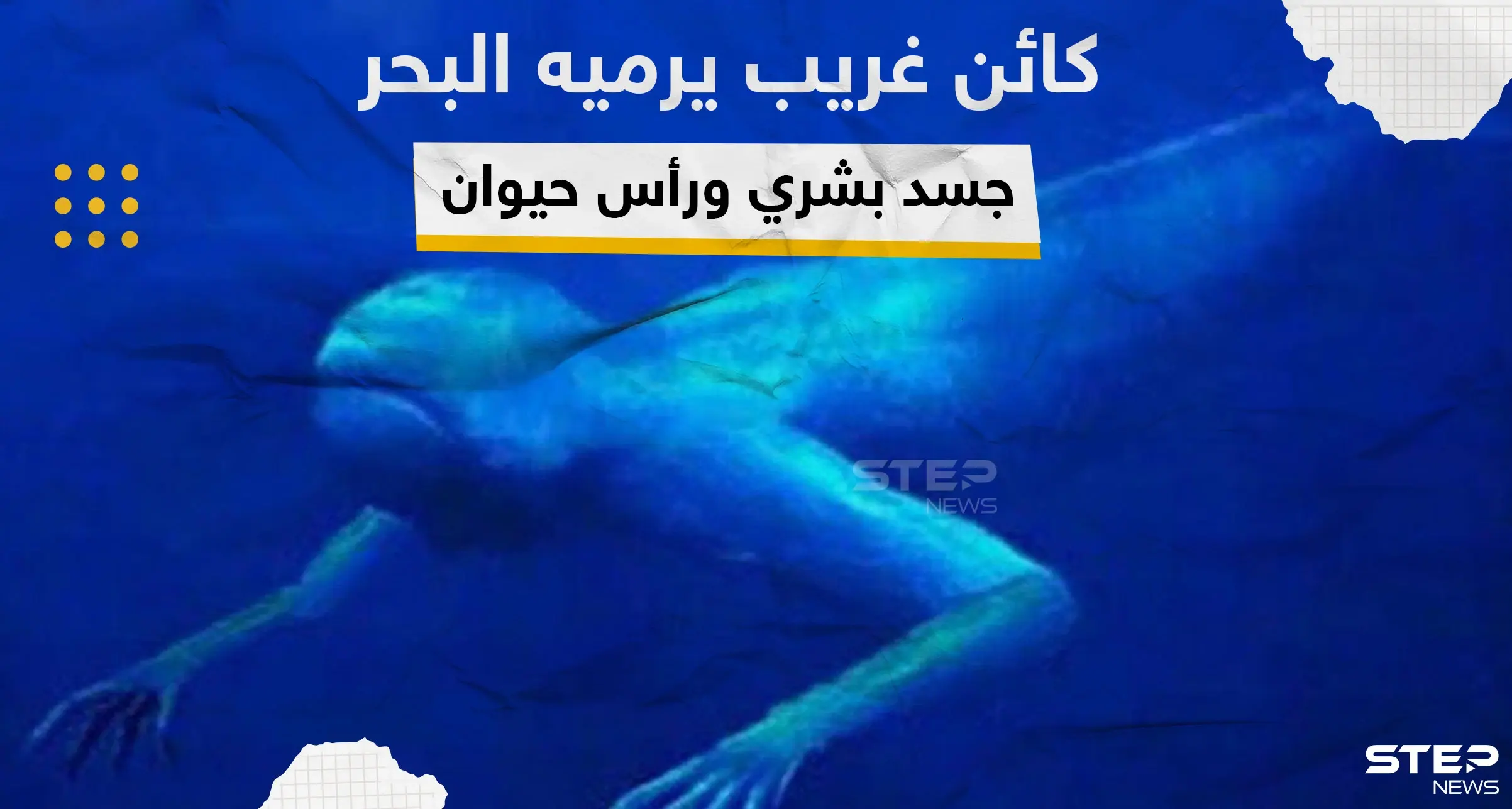 فيديو|| ظهور كائن غريب يمتلك جسم إنسان ورأس كلب في  عمان رماه البحر بعد إعصار شاهين: كائن بحري غريب