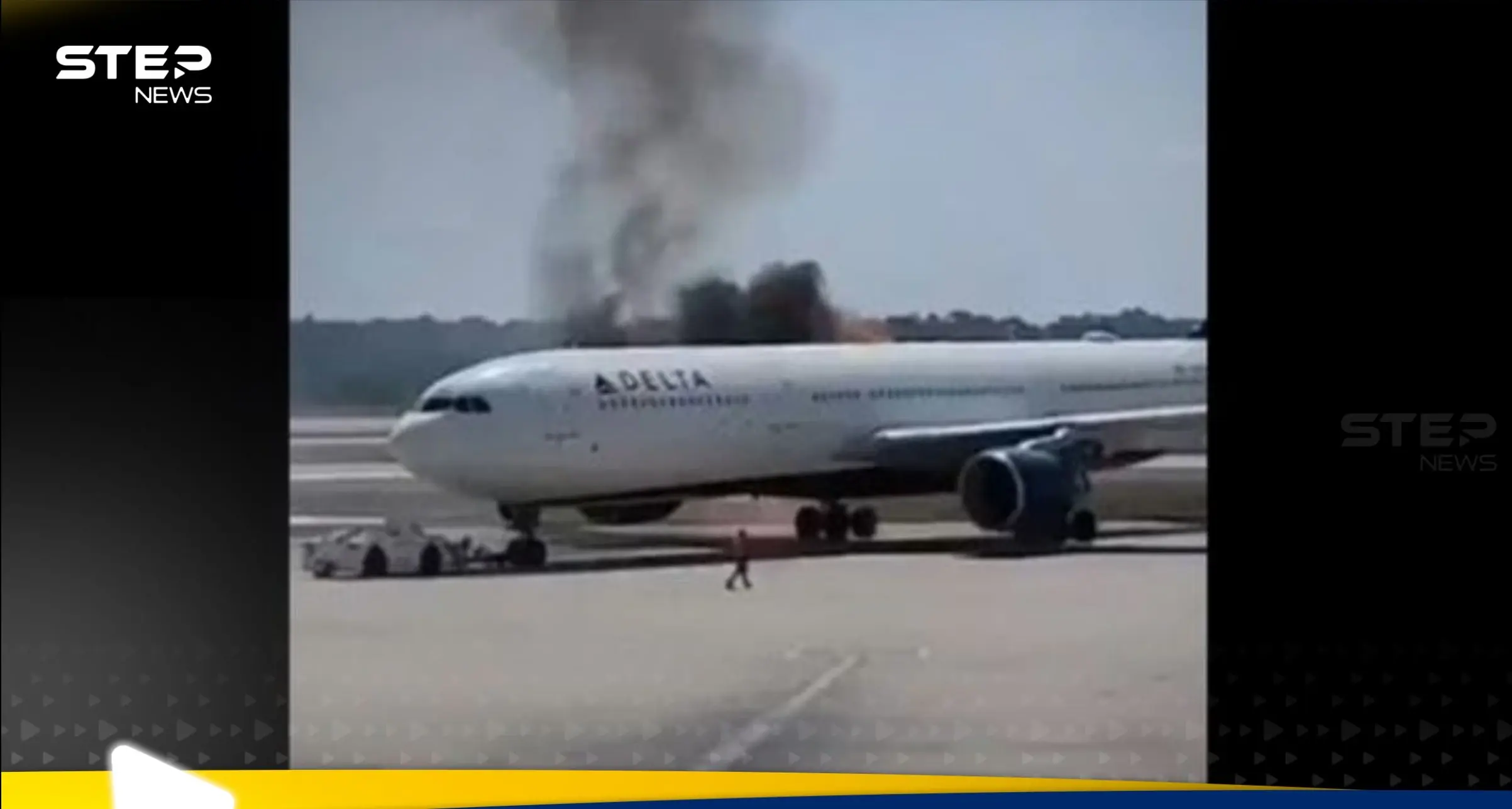 كان على متنها 300 راكب.. نشوب حريق في محرك طائرة بمطار أمريكي (فيديو): حوادث الطائرات