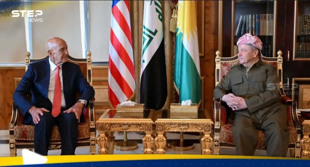 بارزاني وباراك يشددان على حل مشاكل سوريا عبر الحوار.. وترحيب بمرسوم الشرع: توم باراك