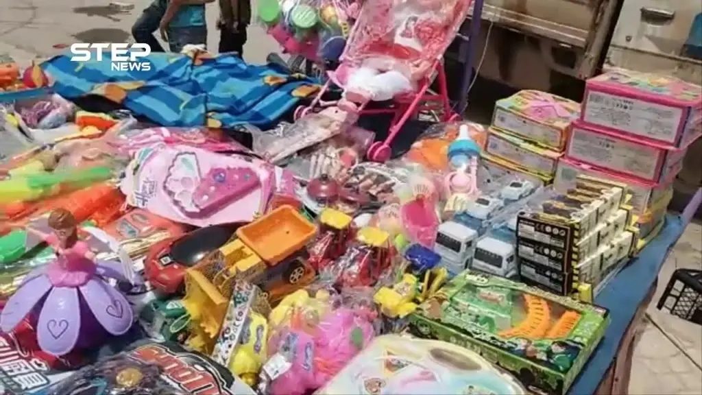 فرحة الأطفال في ثاني أيام عيد الفطر بمدينة الدانا شمالي إدلب: الفيديو