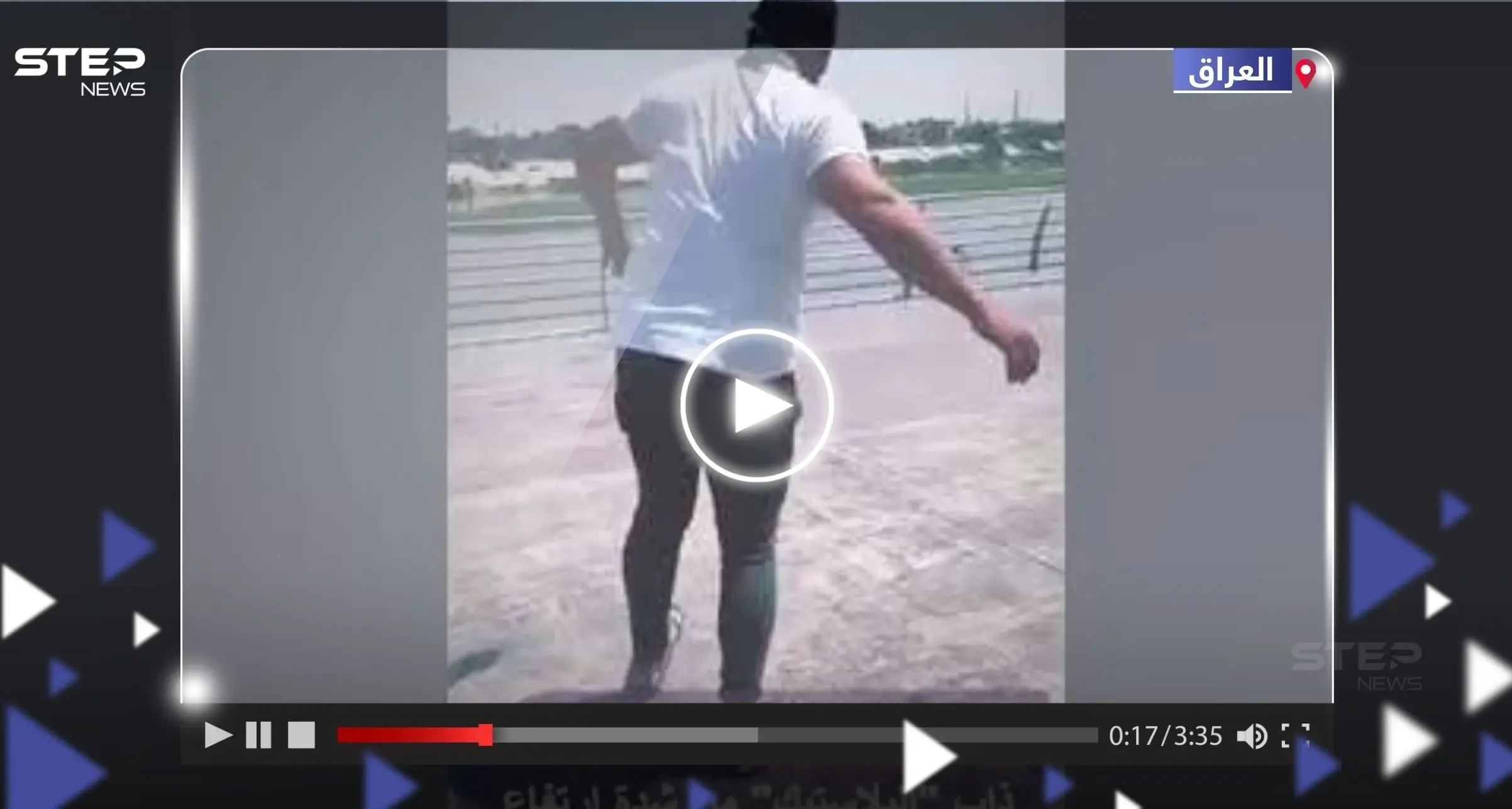 شاهد || عراقي يوثّق ذوبان نعله والتصاقه بالأرض من شدة الحرارة: ذوبان نعله