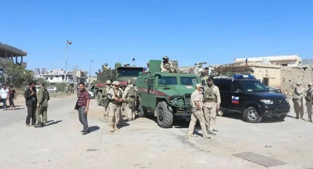 انفجار عبوة ناسفة على الأوتوستراد الدولي دمشق عمان بمدرعة روسية وسقوط جرحى: درعا