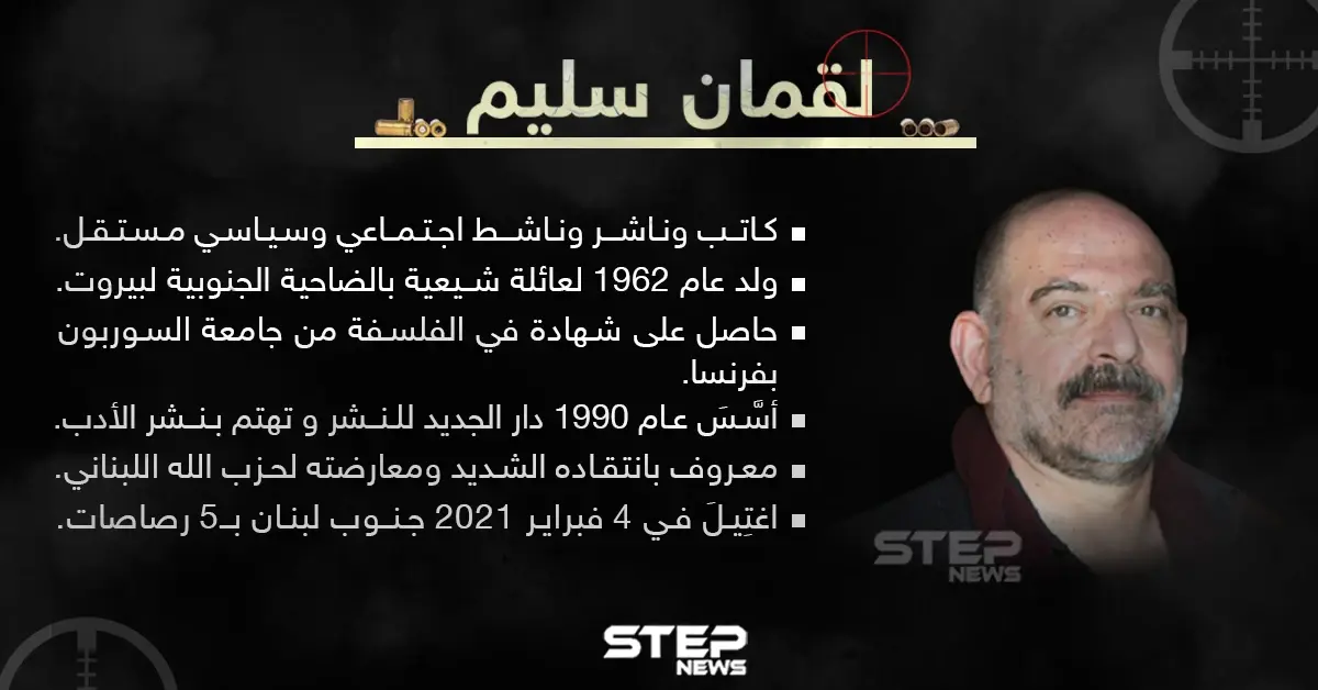 تعرّف على أبرز محطات حياة الناشط لقمان سليم: اغتيال ناشط