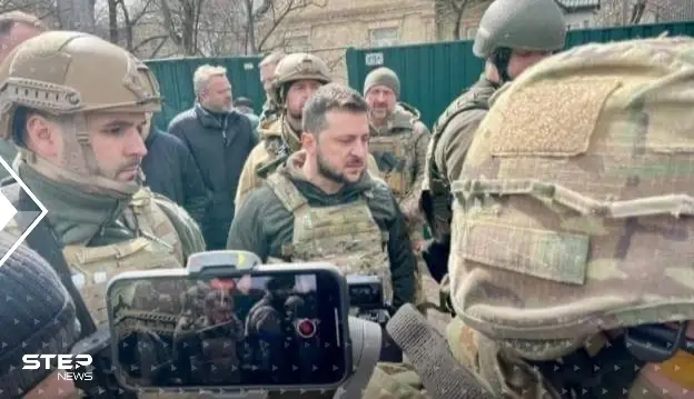 شاهد|| مرتدياً سترة واقية من الرصاص.. زيلينسكي يزور بوتشا المدمرة ويصف ما جرى بأنها "إبادة جماعية": خبر عاجل