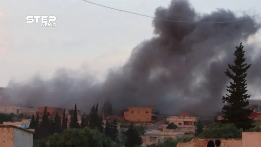 الغارات الجوية التي استهدفت بلدة كفرسجنة بريف إدلب الجنوبي: سلايد رئيسي