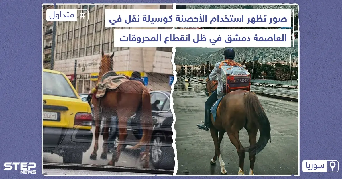 الأحصنة تعود كوسيلة نقل في العاصمة السورية دمشق: العاصمة السورية دمشق