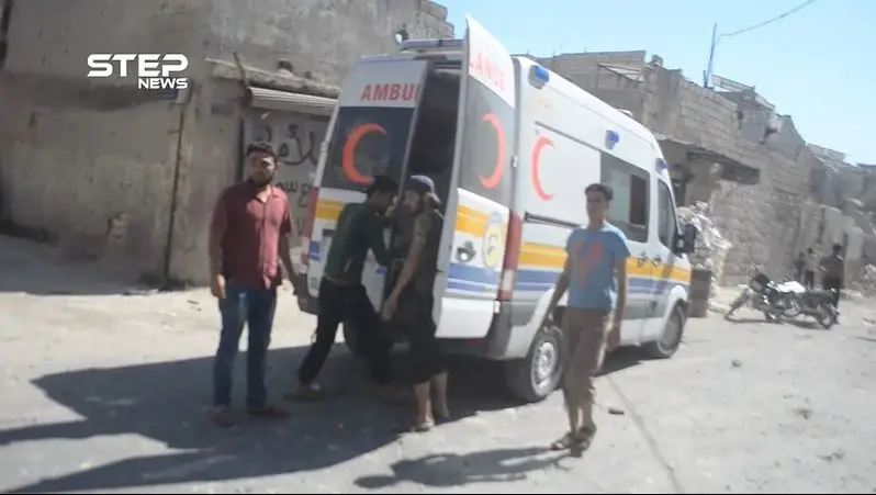 مشاهد من مجزرة معرة النعمان جنوبي إدلب بفعل الغارات الروسية: سلايد رئيسي