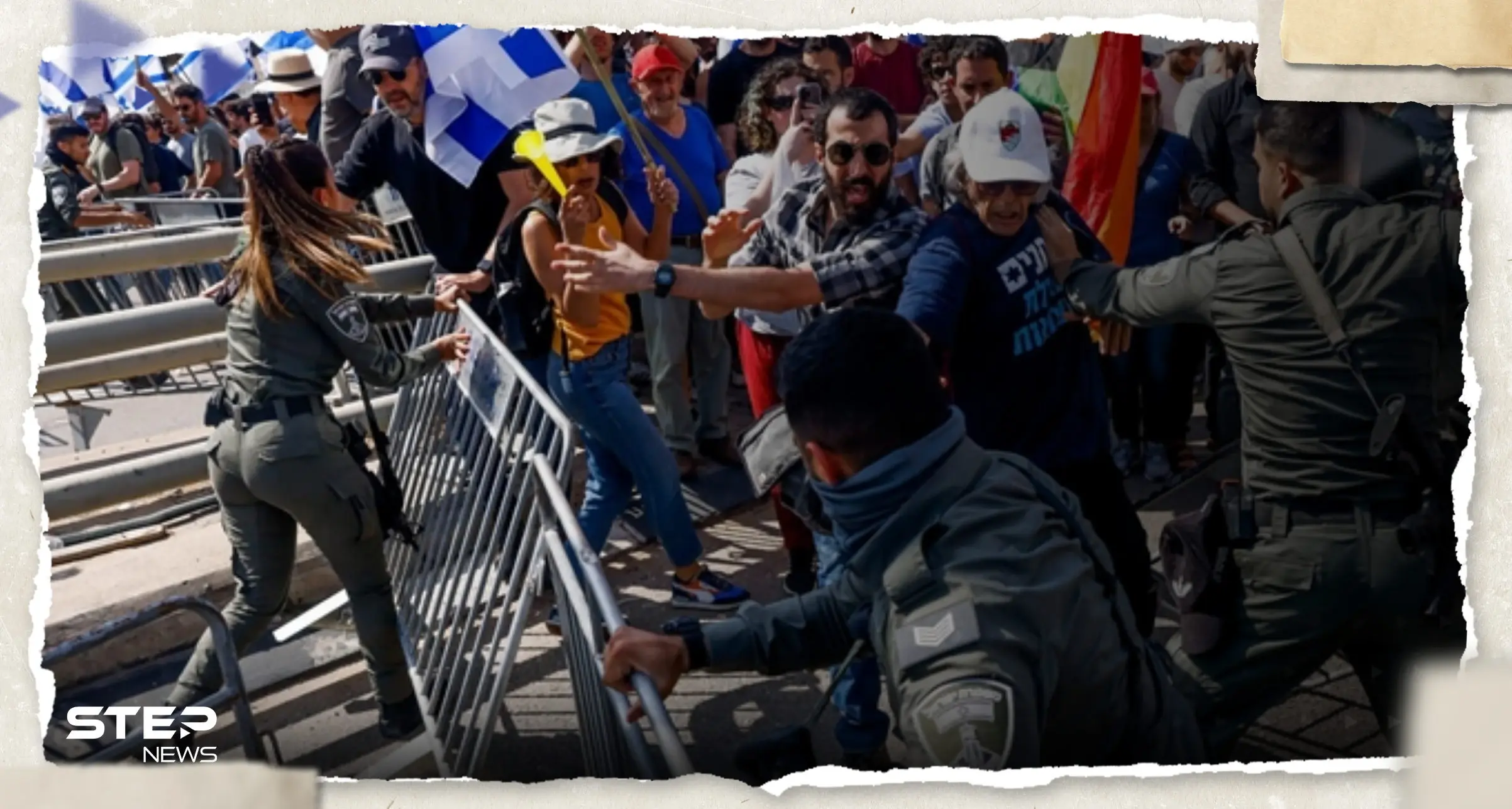 شاهد|| ما فعلته الشرطة الإسرائيلية بفتاة خلال احتجاجات في تل أبيب: احتجاجات تل أبيب