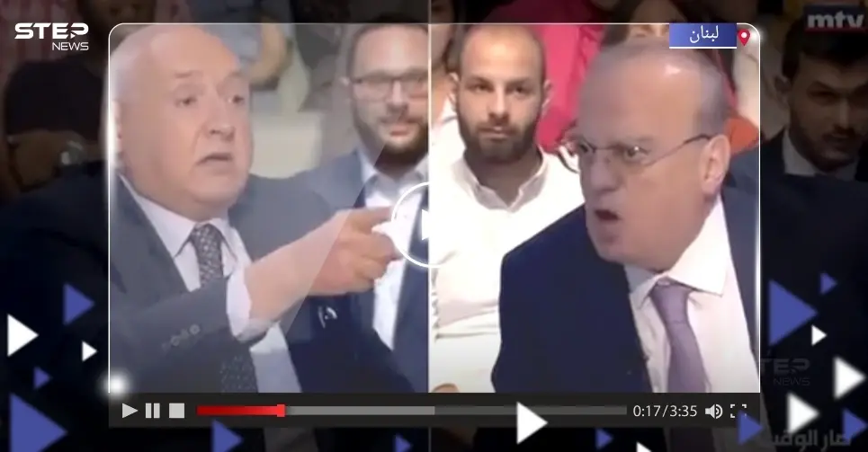 على الهواء مباشرةً.. لكمات وعراك بالأيدي بين وزير لبناني سابق وإعلامي (فيديو): وئام وهاب