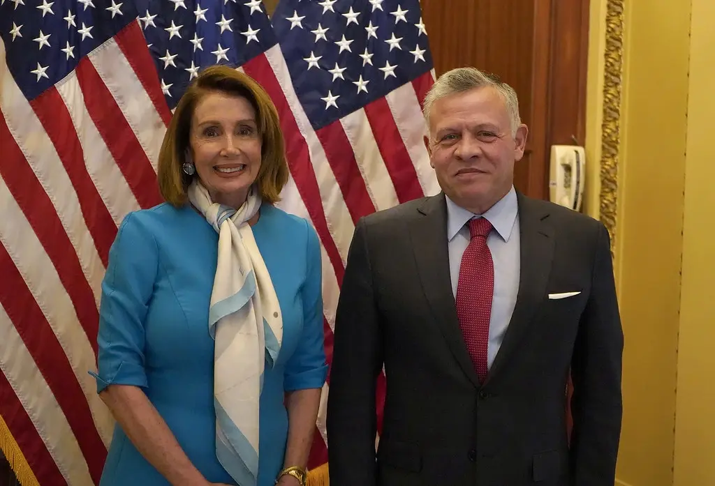 الملك الأردني عبد الله الثاني يلتقي نانسي بيلوسي والقيادات الأربع بالكونغرس لبحث ملفي سوريا وفلسطين وقضايا أخرى: الملك عبد الله