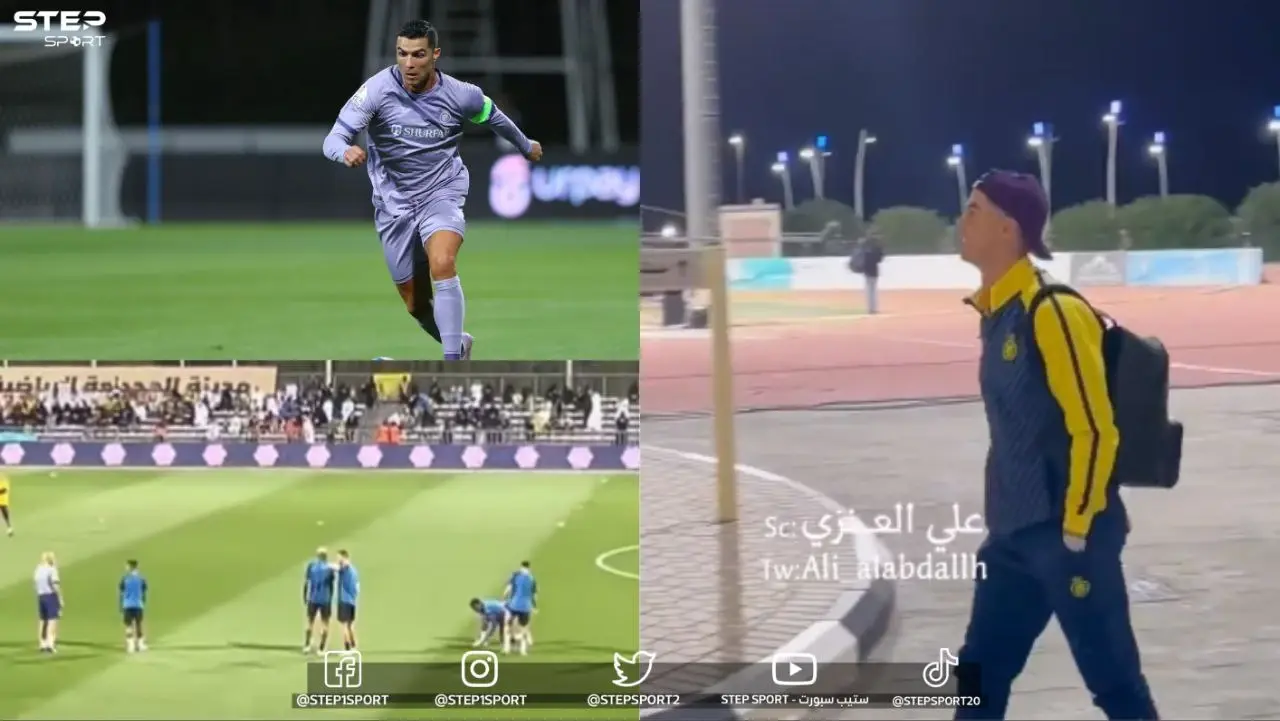 بالفيديو | رونالدو يوجه تاليسكا خلال الإحماء والدون يلهب حماس مشجع سعودي: عالم الرياضة