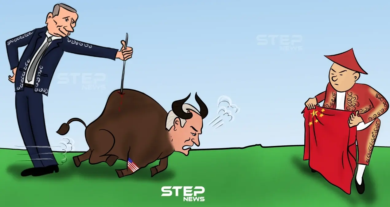 بايدن يهاجم روسيا والصين توالياً.. هل هي بداية حرب عالمية باردة جديدة؟: كاريكاتير