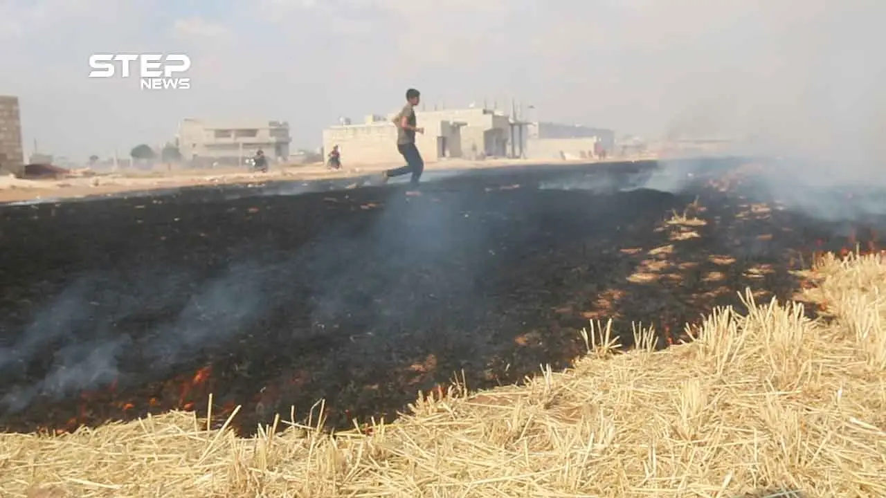 بالفيديو .. مشاهد من اشتعال الحرائق بالأراضي الزراعية في مدينة مارع شمال حلب إثر قصفها من قبل ميليشيا الوحدات الكردية: سلايد رئيسي