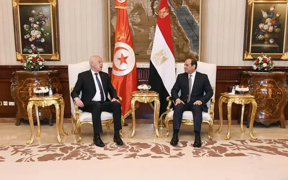 خلال مؤتمرٍ صحفي.. الرئيسان المصري والتونسي يناقشان ملفات هامة: قيس سعيد