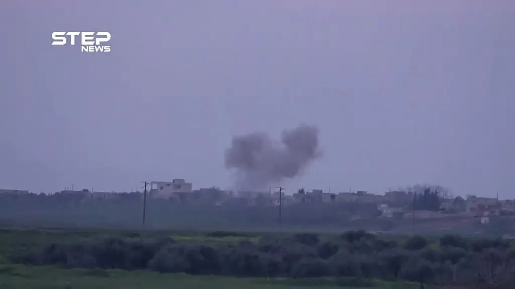طائرة مسيرة روسية تشن غارات جوية على قرية الزكاة شمال حماة يوم أمس: حماة