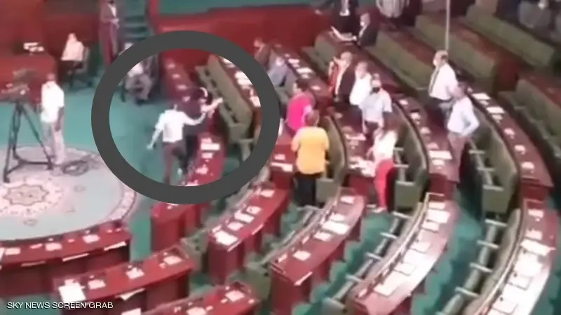بالفيديو|| نائب تونسي يعنّف عبير موسي داخل قبة البرلمان لكماً وركلاً.. والجهات السياسية تعلق على "الفضيحة": عبير موسي