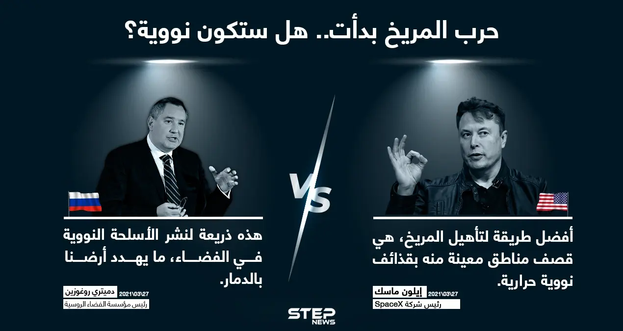 حرب المريخ بدأت بالكلام.. والأسلحة نووية: حرب المريخ