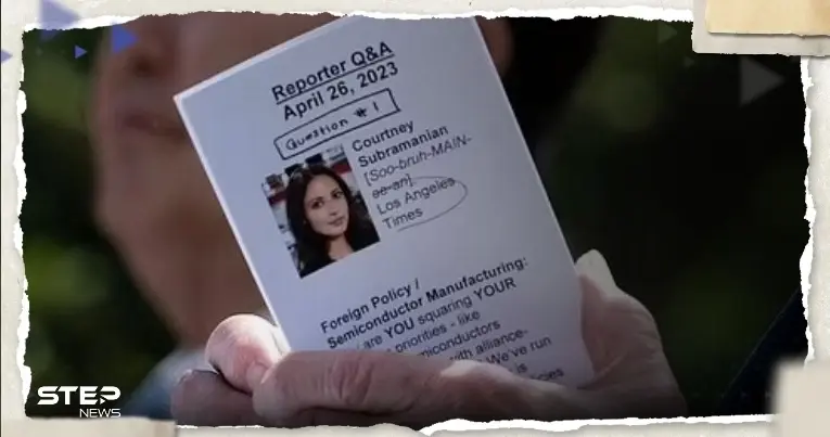 صورة فتاة على ورقة بيد بايدن تخطف الأضواء.. وصحيفة تكشف من هي: صورة فتاة