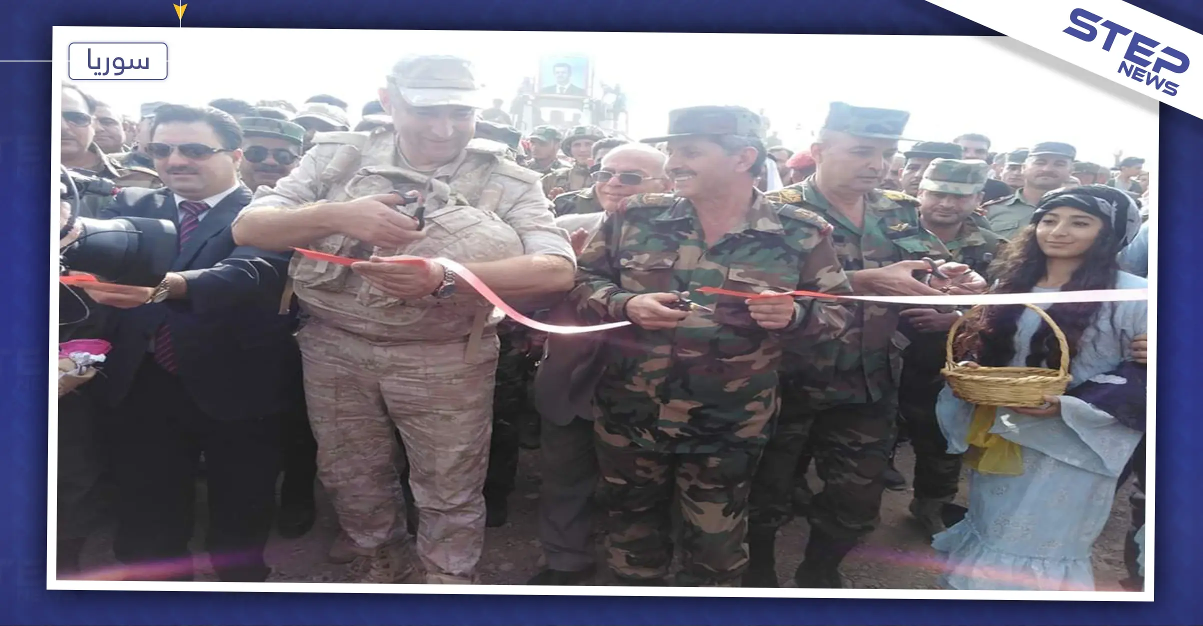 النظام السوري بحضورٍ روسي يفتتح جسراً في ديرالزور لأعماله العسكرية (صور): ضباط روس