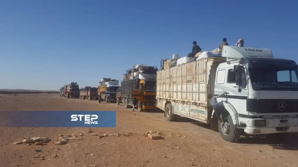 خروج الدفعة الثامنة من مخيم الركبان باتجاه مناطق سيطرة قوات النظام: حمص وريفها