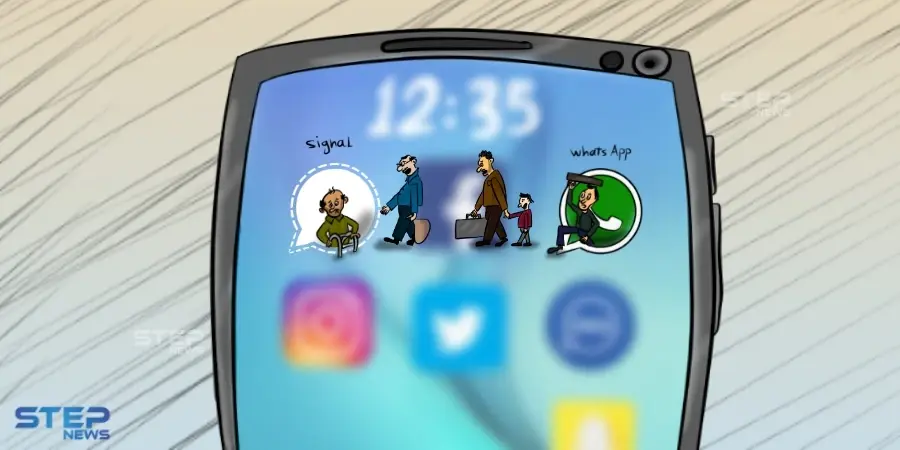 كاريكاتير | الهجرة بين التطبيقات !: واتسآب