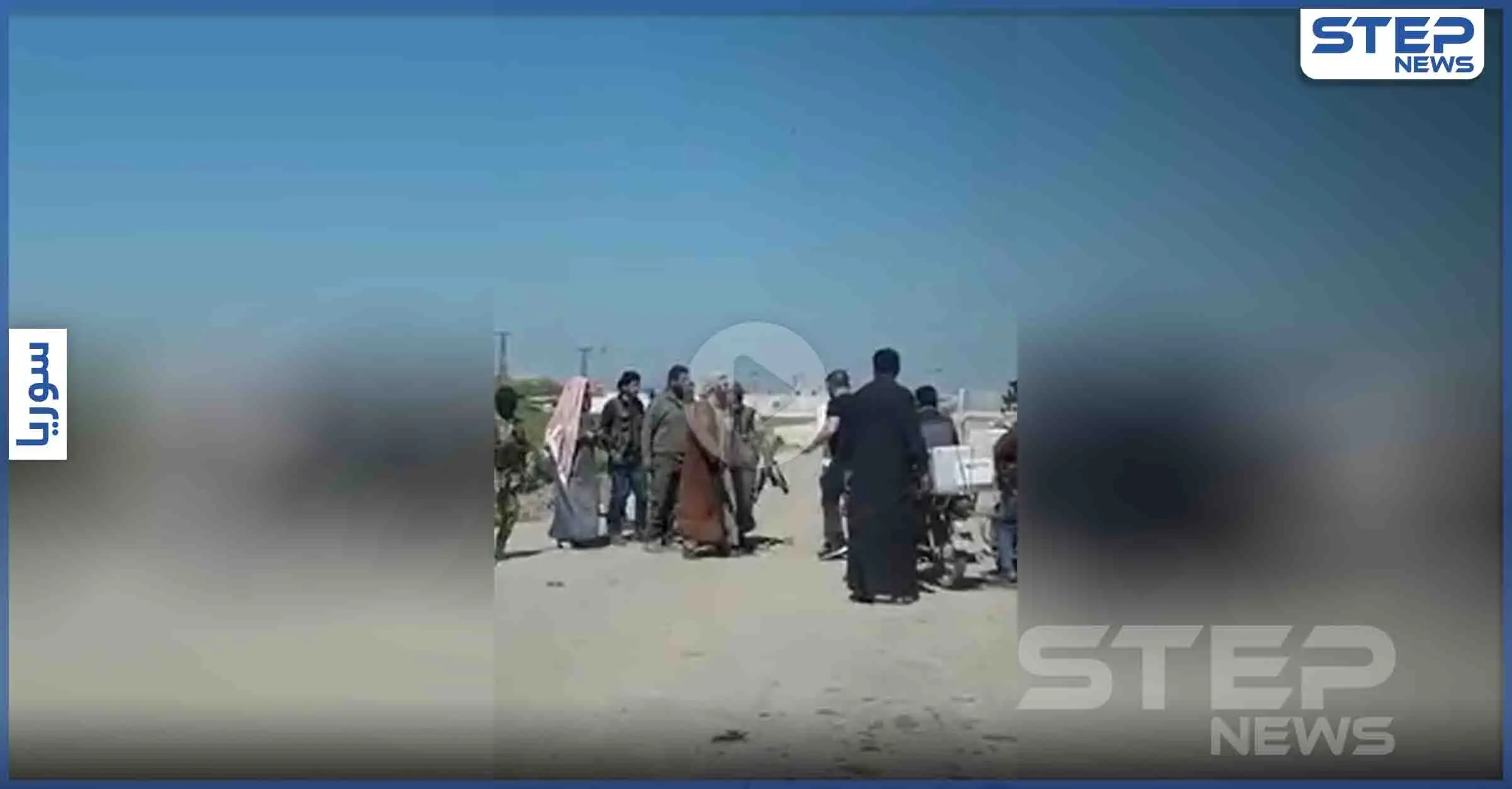 بالفيديو|| ضابط من الجيش التركي يعتدي على مدني سوري شمال الرقة: شتم