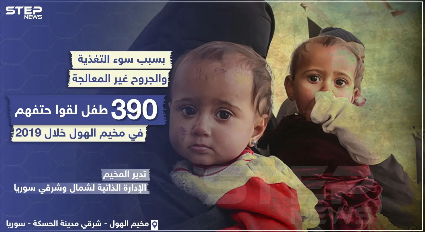 بسبب سوء التغذية و الجروح غير المعالجة ... 390 طفل لقوا حتفهم في مخيم الهول خلال 2019 !: خبر وصورة