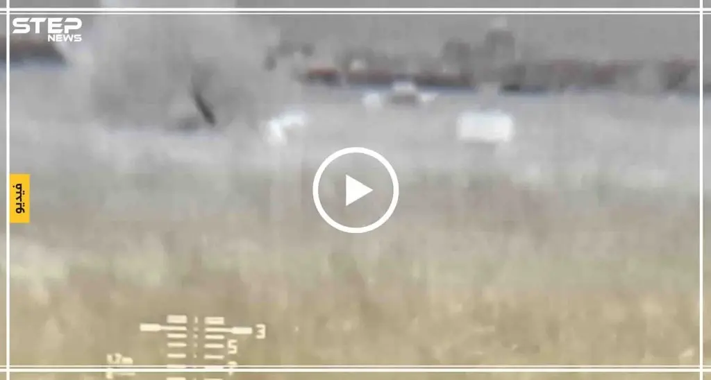شاهد بالفيديو، لحظة استهداف المعارضة لمجموعة من قسد وتدمير آلية عسكرية شمال حلب: حلب