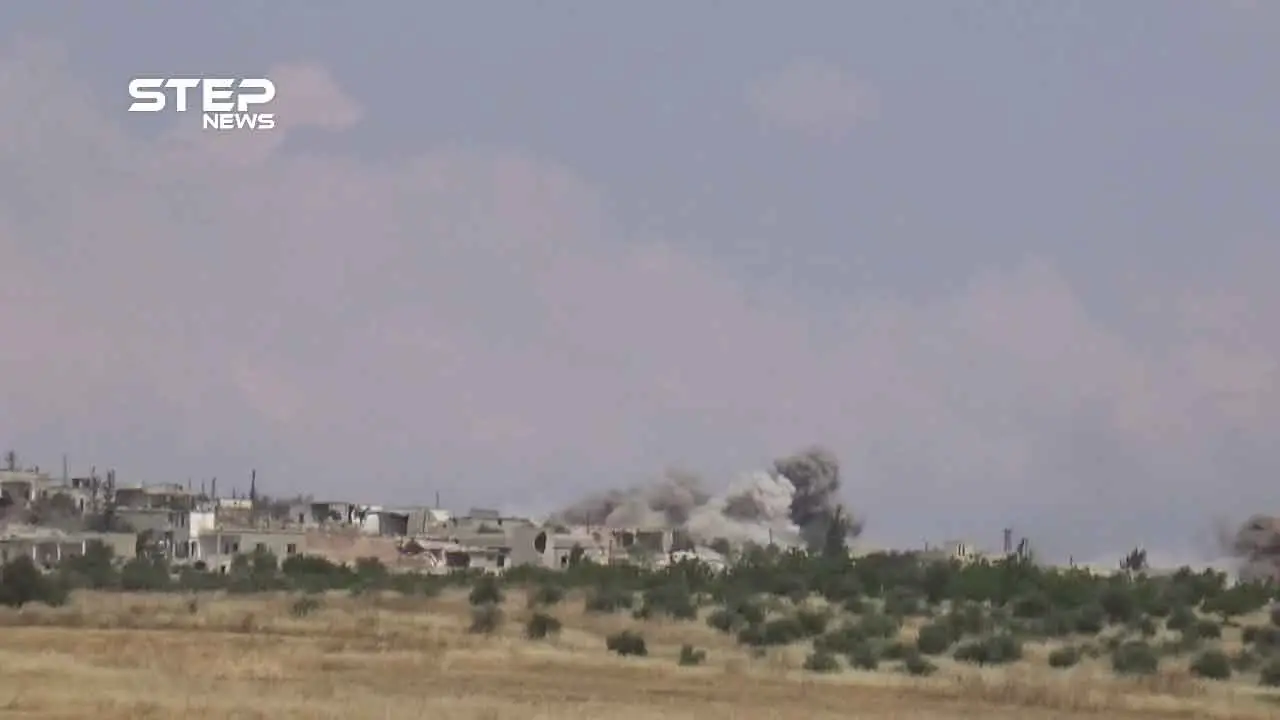 مشاهد من القصف الجوي الروسي على مدن وبلدات شمال حماة: سلايد رئيسي