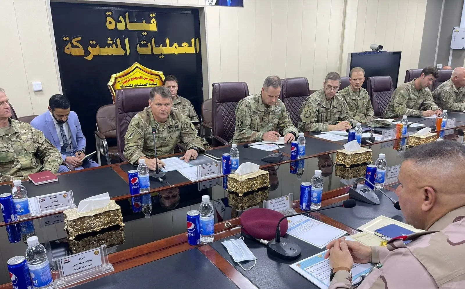 اتفاق عراقي أمريكي حول تقليص الوحدات القتالية الأمريكية من القواعد العسكرية في أربيل وعين الأسد: اتفاق عراقي أمريكي